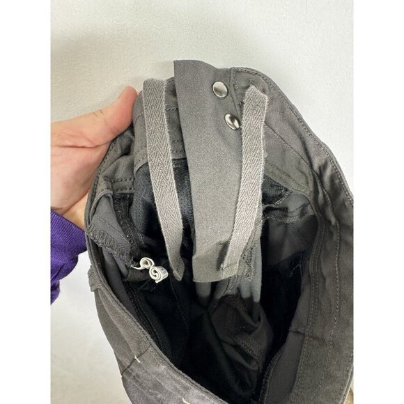 Prana Alana Pants Womens 0 Dark Gray Roll Up Snap Hem Straight Leg Quick Dry - Picture 4 of 12